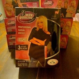 Three way poncho by Suzanne Somers